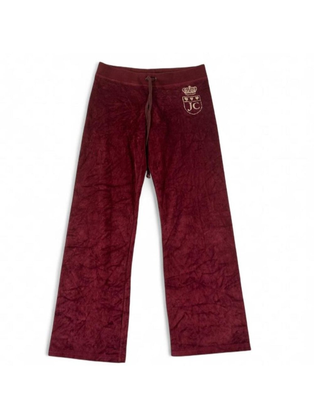 Vintage red bedazzled lowrise flare juicy couture tracksuit pants